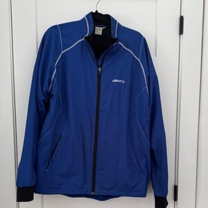 Craft Royal Blue Windbreaker - Men's XL Zip Pocket Jacket